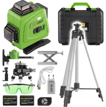 Měřící laser Křížový, samonivelační laser se stativem Procraft LE-4G | SLE-4G/Laser Level Tripod