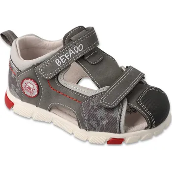 Chlapecké sandály Sandálky Befado 170P107 šedé, kožená stélka velikost: 23
