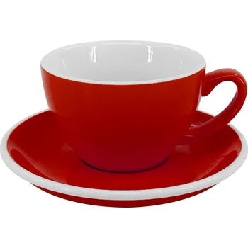 by inspire Cappuccino šálek s podšálkem Roma, 180 ml, červený