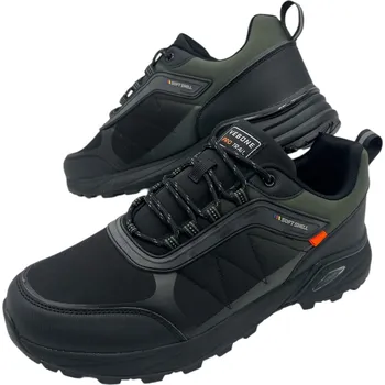 Pánské tenisky Vebone Pánské černé softshellové šněrovací tenisky Barva: Černá, Velikost: 41