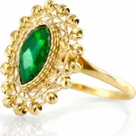 Lillian Vassago Exkluzivní zlatý prsten se smaragdem LLV22-GR300ST Velikost prstenu: 57