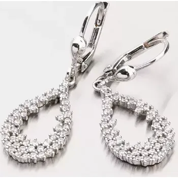 Náušnice Dámské náušnice bílé zlato 585/000 zirkon 148-1690