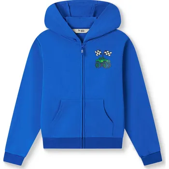 Chlapecká mikina Chlapecká bavlněná mikina s kapucí - Wolf & Wolfie M2651, modrá Barva: Modrá, Velikost: 128