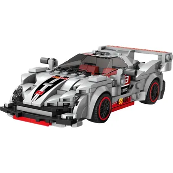 ostatní stavebnice LEAN Toys 23575 Stavebnice Sportovní auto/Robot 2 v 1, 363 dílků, šedá