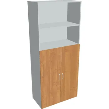 Policová skříň Skříň policová dveřová D 5 80 04 - OLŠE , ŠEDÁ