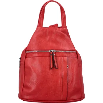 Stylový dámský koženkový batoh Narcisa, červený