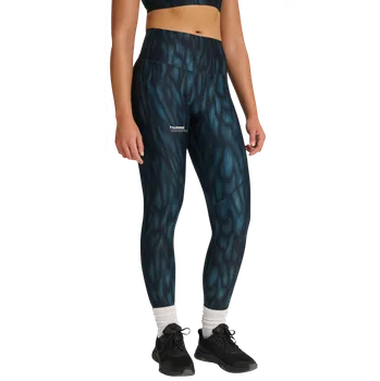 Dámské kalhoty Legíny Hummel Hiit Aop Intensity Hw Tight Women 230134-7280 Velikost M