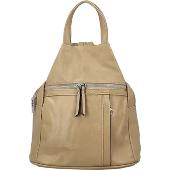 Stylový dámský koženkový batoh Narcisa, béžový