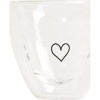 Sklenice Eulenschnitt Dvoustěnná sklenice na espresso Heart 100 ml