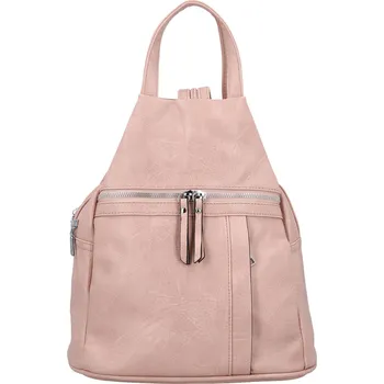 Městský batoh Stylový dámský koženkový batoh Narcisa, světle růžový
