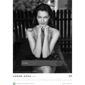 Kalendář Victrola A2 černobílý designový kalendář 2026 - Lukáš Dvořák