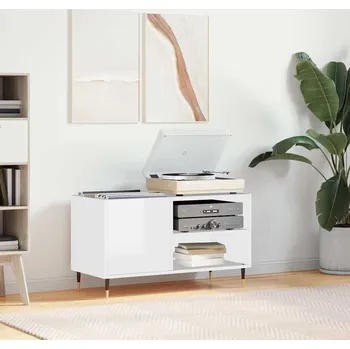 vidaXL Skříňka na LP desky 84,5x38x48 cm kompozitní dřevo [831693] Barva: bílá s vysokým leskem