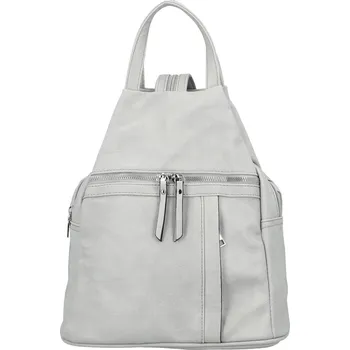 Městský batoh Stylový dámský koženkový batoh Narcisa, světle šedý