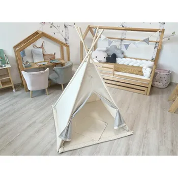 Dětský stan ELIS DESIGN Teepee stan - Krémová - 2. jakost