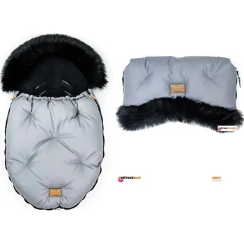 Fusak Fusak FLOO FOR BABY Alaska, grey/black + rukávník