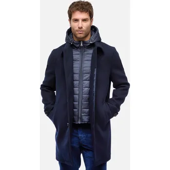 Pánský zimní kabát Tmavě modrý pánský kabát Geox Monreale - Pánské GEOX modrá 3429167
