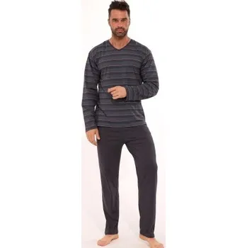 Pánské pyžamo Pánské pyžamo Cornette 139/48 - bavlna Tmavě šedá L