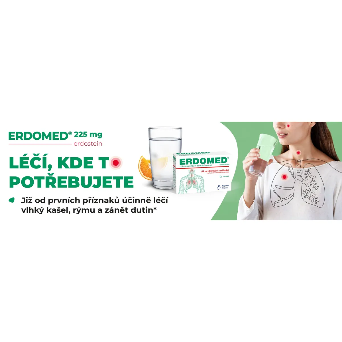 banner Erdomed 225 mg 20 sáčků