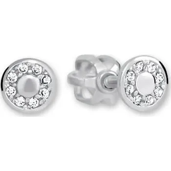 Náušnice Brilio Zlaté kulaté náušnice s čirými krystaly 239 001 00701 07 + 2 měsíce na vrácení zboží