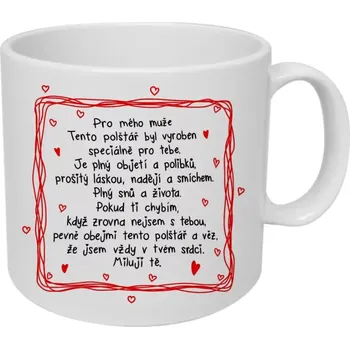 Moon River Valentýn Pro mého muže červeně hrnek obsah 330 ml (hrneček valentýnský pro zamilované)
