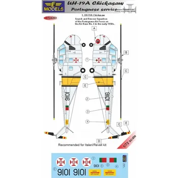 Plastikový model 1/72 Decals UH-19A Chicksaw in Portuguese service