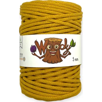 Příze Woody 5 mm – Hořčicová (100m)