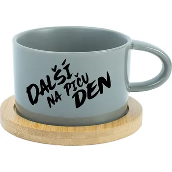 DALŠÍ NA PIČU DEN - šedý hrníček makronka 200 ml