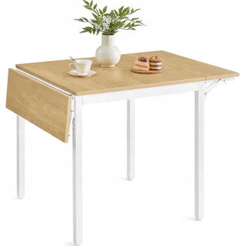 Jídelní stůl Obdélníkový stůl Songmics Vasagle 120 x 78 x 76,2 cm bílý, přírodní dub