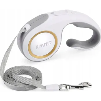 Vodítko pro psa Vodítko pro psa kočku Flexi srolovatelné s blokádou 5 m 29 kg ŠEDÉ