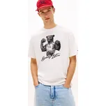 Tommy Jeans pánské krémové tričko 20025342-8721289994195