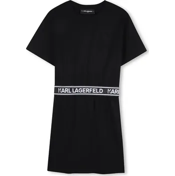Dámské šaty Dětské bavlněné šaty Karl Lagerfeld Z31152.156.162 černá 99X, vel. 156