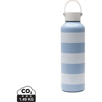 Nerezová láhev VINGA Lagoa z recykl. materiálů, 600 ml - Světle Modrá / Bílá, Firemní dárkové předměty s vlastním potiskem