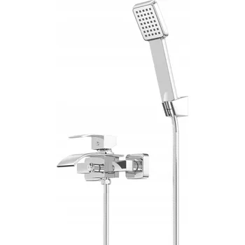 Vodovodní baterie Vanová a sprchová baterie s jednou pákou, nástěnná Granitan ELVA stříbrná