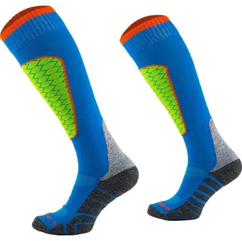 Dámské ponožky Dětské lyžařské ponožky Comodo Ski1 velikost 31-34 modrá/zelená