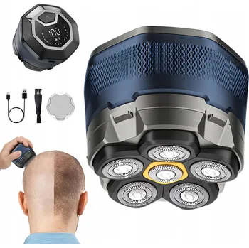 HOLICÍ STROJEK NA HOLENÍ HLAVY OBLIČEJE BRADY ELEKTRICKÝ LCD ZASTŘIHOVAČ