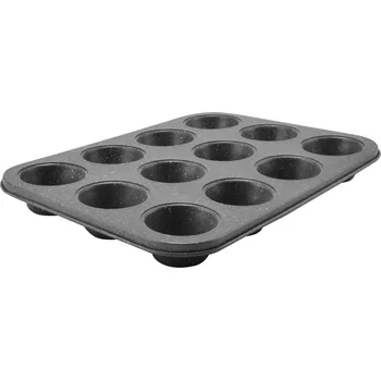 pekáč Perfect Home 72020 Granitový plech na muffiny12ks, 34x26,5x3cm šedá