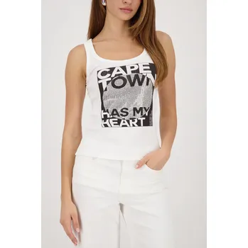 Dámské tričko Top Monari 410485 bílý s obrázkem Velikost: 36