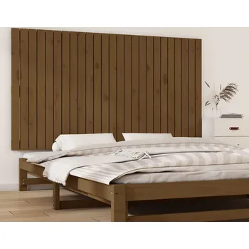 vidaXL Nástěnné čelo postele 159,5x3x90 cm masivní borové dřevo [824900] Barva: medová hnědá