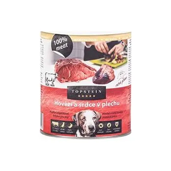 Krmivo pro psa Topstein Hovězí a srdce v plechu 800g