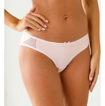 Dámské spodní prádlo Sada 2 kalhotek midi z mikrovlákna a tylu růžová 34/36