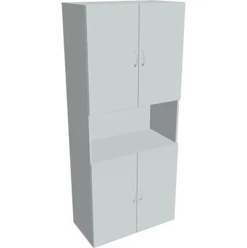 Policová skříň Skříň policová dveřová D 5 80 05 - ŠEDÁ , ŠEDÁ