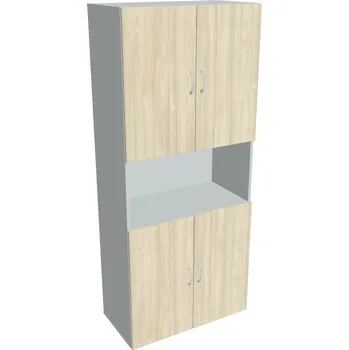 Policová skříň Skříň policová dveřová D 5 80 05 - AKÁT , ŠEDÁ