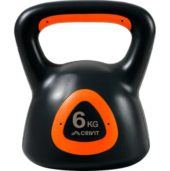 Fitness CRIVIT Posilovací činka Kettlebell, 6 kg / 8 kg (6 kg)