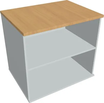 Policová skříň Skříň otevřená stolová SP 80 60 P (léta podél) - BUK , ŠEDÁ