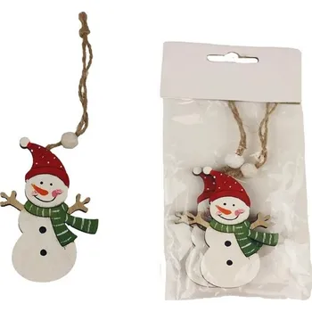 Vánoční dekorace Sněhulák k zavěšení, 2 ks D4290-16 - 4,7 x 0,5 x 7,5 cm