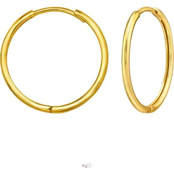 Náušnice Prosperk Náušnice kruhy ze stříbra zlaté 3cm