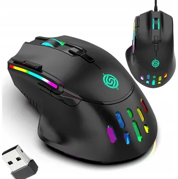 Myš BEZDRÁTOVÁ MYŠ OPTICKÁ HERNÍ MYŠ USB NOTEBOOK PC ČERNÁ