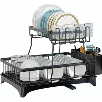 Odkapávač na nádobí Sušák na nádobí, talíře, příbory a hrnky - multifunkční odkapávač
