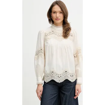 Dámská halenka Bavlněná halenka OUI 96726 béžová 01X, vel. 42