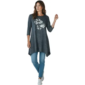 Dámská halenka Hebe Dámská halenka s dlouhým rukávem LOYA Barva: Černá, Velikost: 3XL